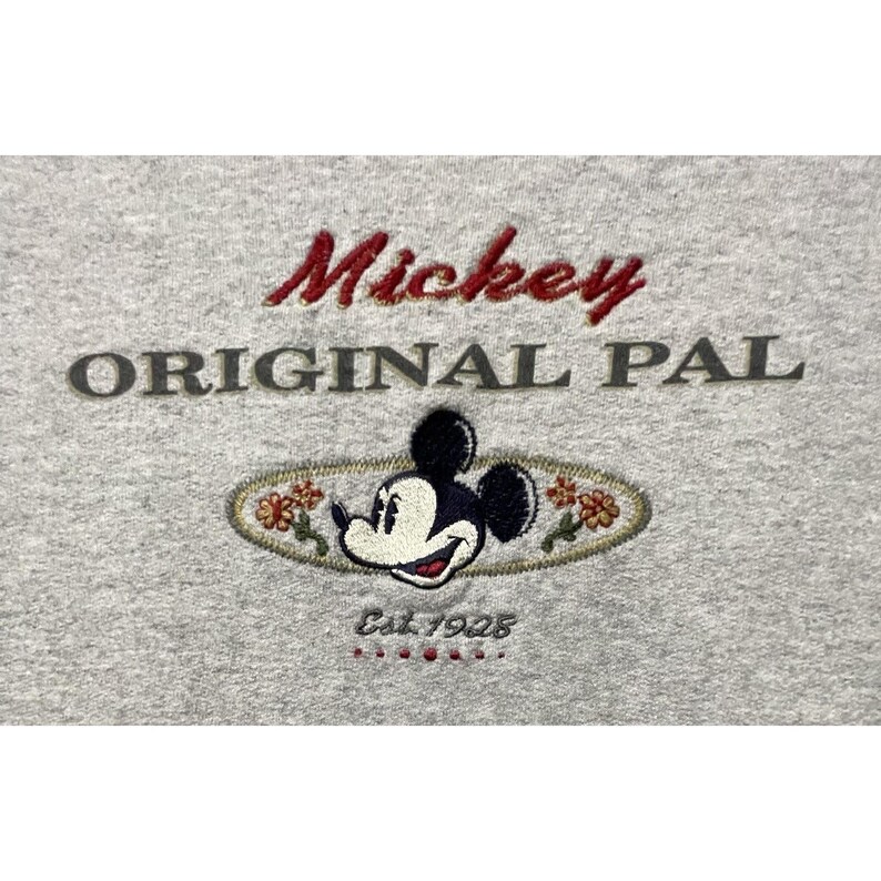 Disney Mickey Mouse Sweatshirt Mens XL Gray Mickey Original Pal USA Made Vtg. Bild 2