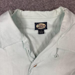 VTG Tommy Bahama Shirt XL Green Embroidered Printed Garden of Courage Hong Kong image 5