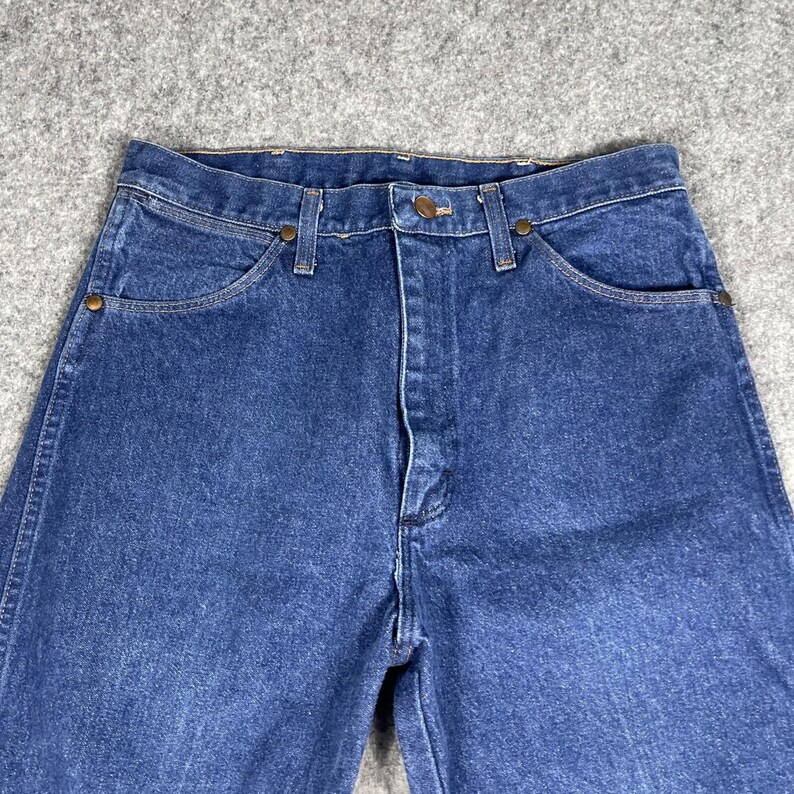 VTG. Wrangler 13MWZ Jeans Men 35 (32) x 36 Cowboy Blue Western Rodeo Cowboy USA image 3