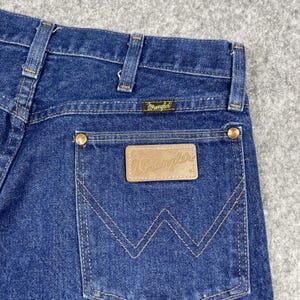 VTG. Wrangler 13MWZ Jeans Men 35 (32) x 36 Cowboy Blue Western Rodeo Cowboy USA image 6