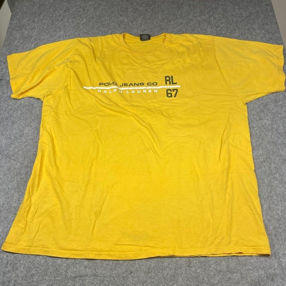 VTG Y2K Polo Jeans Co Ralph Lauren Mens 5XL Yello… - image 1