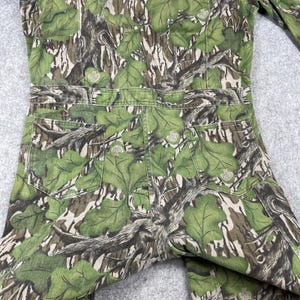 Vtg Mossy Oak Coveralls Mens 48" Chest Short Full Foliage Green Camo Hunting USA image 8