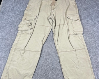 VTG Y2K Gap Cargo Pants Mens 40x30 Khaki Baggie Military Surplus Utility Grunge