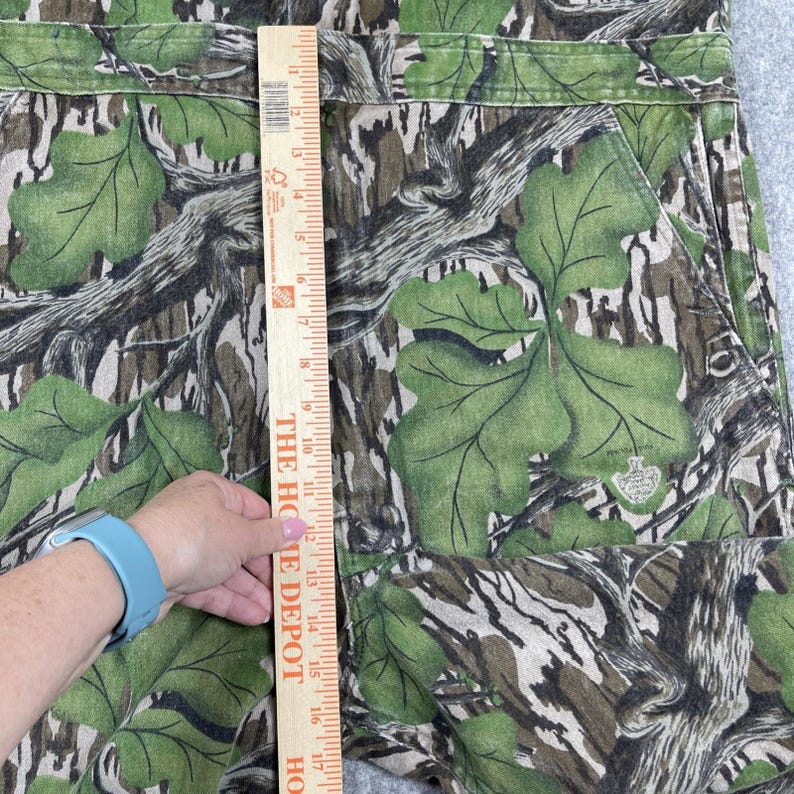 Vtg Mossy Oak Coveralls Mens 48" Chest Short Full Foliage Green Camo Hunting USA image 14