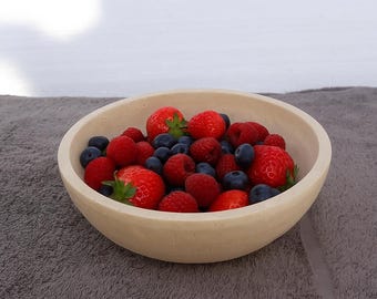 Handgemachte Beige Travertin Schüssel - Naturstein Servierplatte