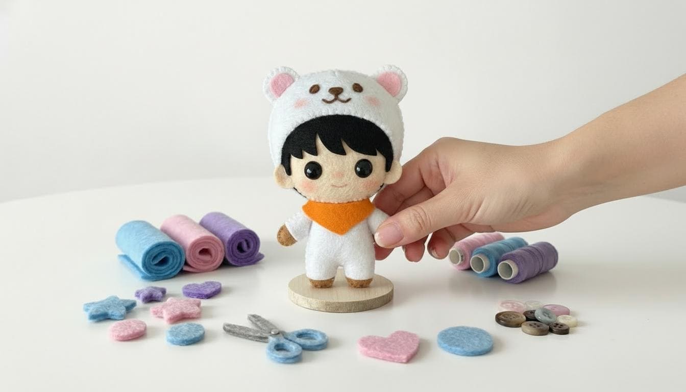 BT21 RJ Felt Keychain Pattern PDF & SVG – Bts Plush Doll Sewing ...