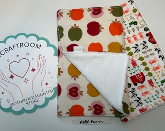 Burp Cloth-Burp Rags Baby Gift, New Born, Baby Shower, APPLE FARMS