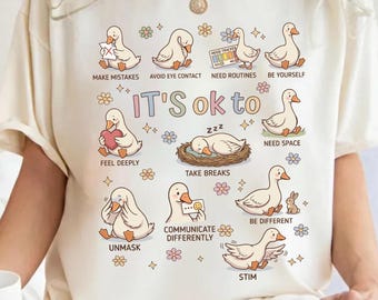 Autism Acceptance Goose Png, It’s Ok to Be Different Svg, Neurodiversity Awareness Mom Gift, Special Education Teacher Shirt Design