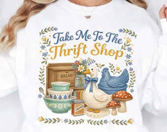 Take Me to the Thrift Shop Png,  Vintage Thrifting Shirt Design, Literally Born to Thrift Png, Grandma Core Digial Download