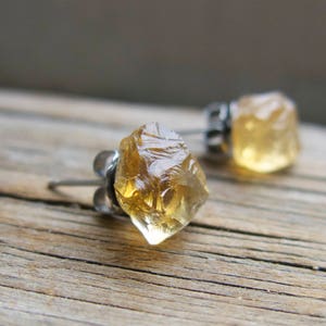 Citrine Birthstone, Yellow November Earrings, Post Earrings For Mom Girlfriend Best Friend Crystal Gemstone Stud Scorpio Star Sign Present