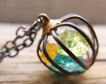 Kristallen kooi ketting, handgemaakt cadeau voor haar, moeder vrouw zus Moederdag Birthstone, gepersonaliseerde grootmoeder oma edelstenen dochter