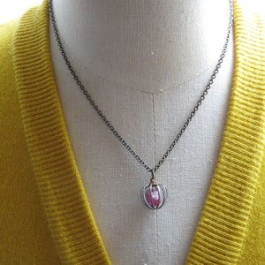 Ruby Necklace, Mother's Day Gift, for Mom, July Birthstone, Handmade for Her, Gemstone Birthday, Jewelry Girlfriend, Present Wife Crystal image 4
