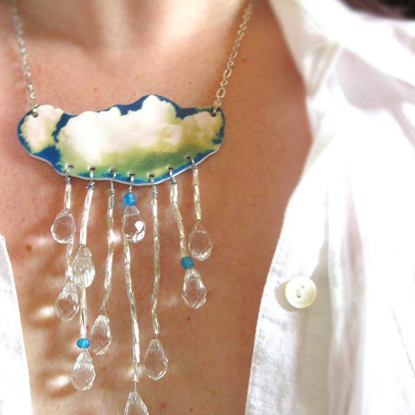 Rain Necklace Etsy
