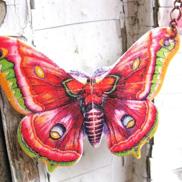 Bright Butterfly Colorful Insect Mother's Day Trend Multicolored in Pink and Purple, Gift for her, Fun Unique Gift Idea, Handmade Jewellery,