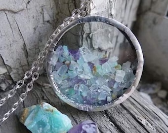 Birthstone Necklace: Personalized Floating Multistone Pendant, Family Birthstones, Mother's Day Gift, Custom Made for Mom, Wife, Friend