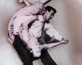 Swing Dancers Brooch, Jazz West Coast Pin, Retro Dancing Partner, Dance 40s, Inspired Vintage, Photo Brooch, Arts and Entertainment, Movies