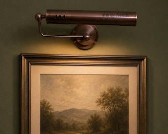 Antike Messing Bild Leuchte | Mid-Century Modern Wandleuchte, Kunst Beleuchtung
