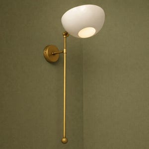 Pair Rare Sconces Italian Stilnovo Cone Style Mid Century Wall Lights Lamps Fixture