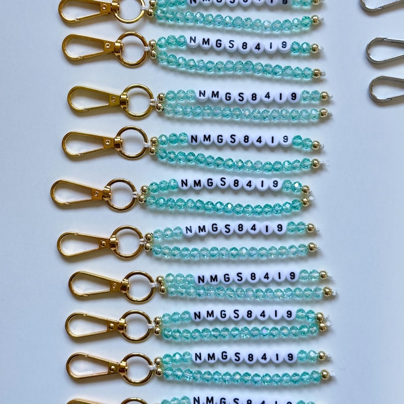 Custom Name Keychain/Gold Keychain/Silver Keychain/Personalized Name Keychain/Hand Bag Tag For Women/Gift for Mama/Daisy Beaded Keyring/Bulk image 8
