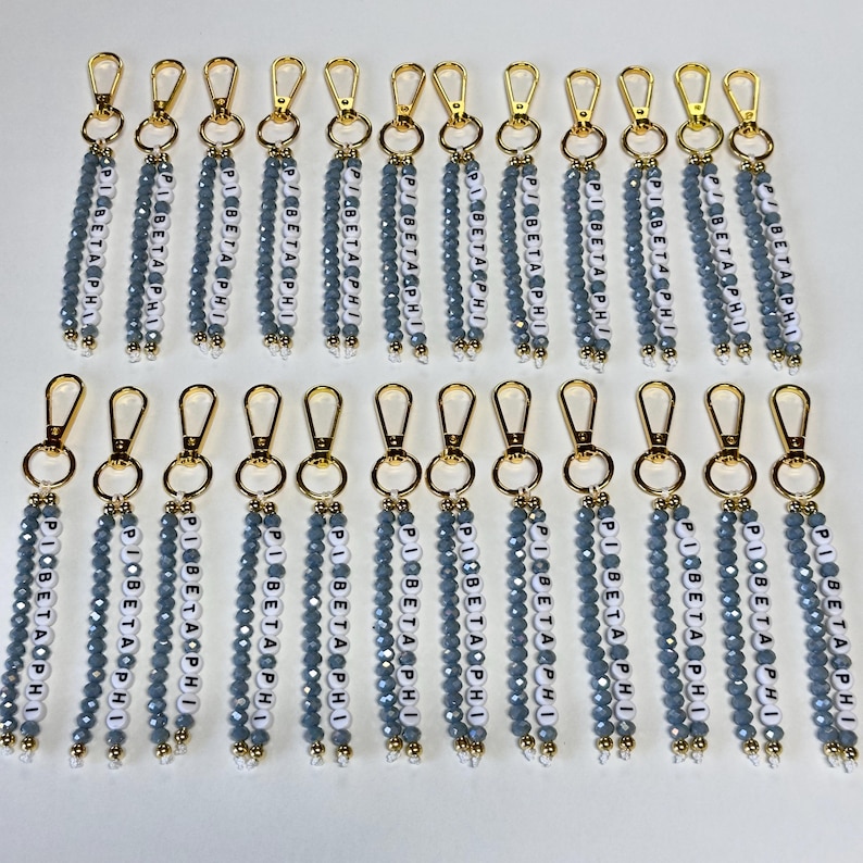 Custom Name Keychain/Gold Keychain/Silver Keychain/Personalized Name Keychain/Hand Bag Tag For Women/Gift for Mama/Daisy Beaded Keyring/Bulk image 17