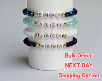 Bulk Order Personalized Name Bracelet,Personalized Bracelet, Bulk Friendship Bracelet,Kids Name Bracelet,Custom Name Beaded Bracelet in Bulk