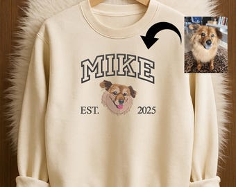 Custom Dog Embroidery Design Files, Personalized Dog with Name, Pet Lovers Gifts(Digital Download)