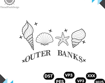 Seashell Island Embroidered Crewneck Sweatshirt (Digital Download)