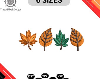 Autumn Leaf Embroidery Design: Fall Leaves Pattern (Digital Embroidery)
