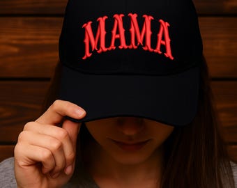 Mama Cap Embroidery Design, Mother's Day Gift, (Digital Files)