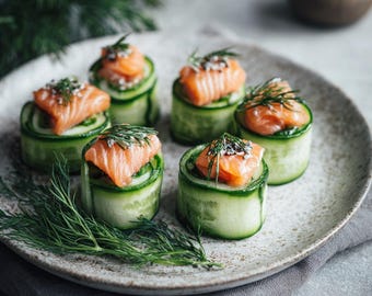 Cucumber and Smoked Salmon Rolls Recipe