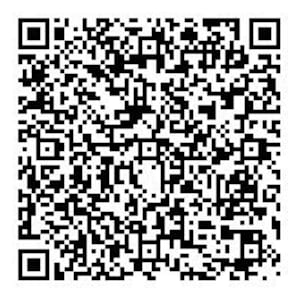 May include: A black and white QR code, a two-dimensional barcode, composed of a square grid of black and white squares. The code is densely packed with data, designed to be scanned by a digital device for quick access to information.