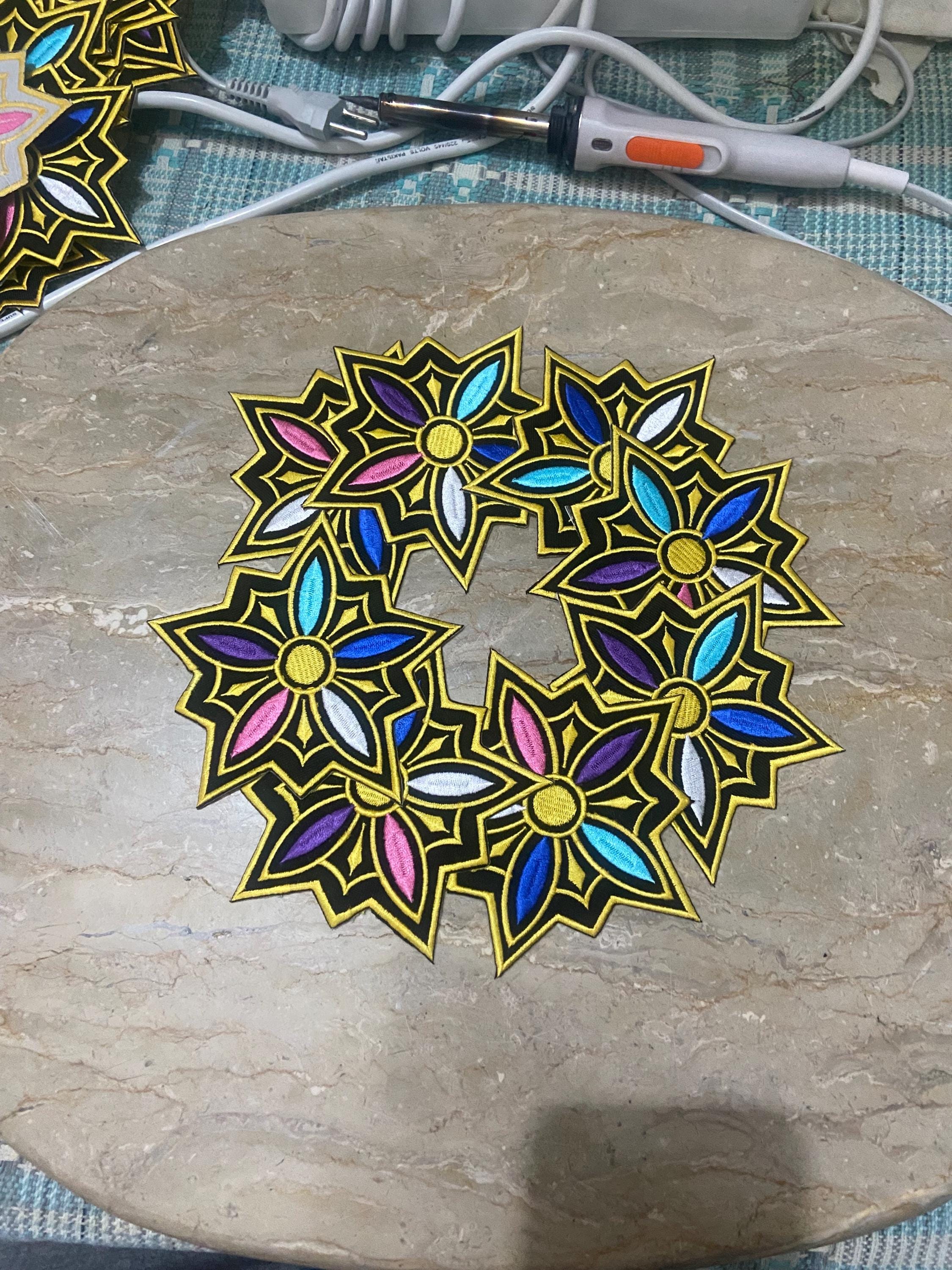 Pattern On Rumi Shoulder Golden Star Rumi Shoulder Patch Kpop Embroidery Iron on Sew on Cosplay ...
