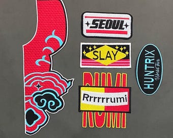 Parches de chaqueta Rummi de Demon Hunter de Kpop, parches DH