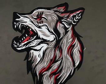 Howling Wolf Biker Patch: Großer Biker Aufnäher