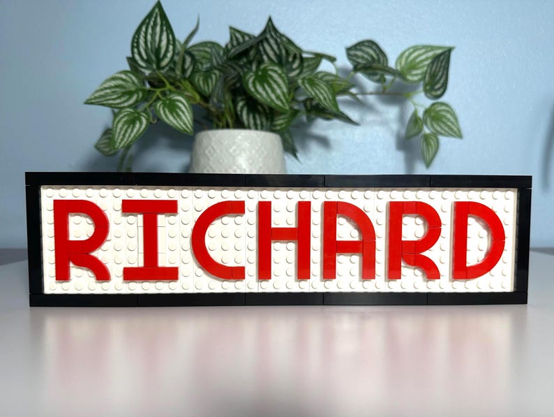 Personalized Lego Name Sign | Custom Desk or Wall Decor - Etsy