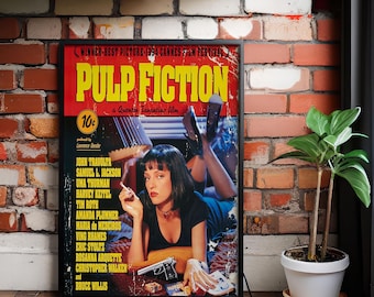 Film classico retrò Pulp Fiction Poster Tarantino Stampe di film Poster Vintage Home Living Room Decor Immagine Art Wall Painting  15