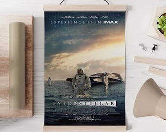 Interstellar Movie Poster, Vintage Canvas Art Print
