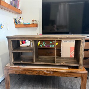 Solid Wood Bench with Deep Shelves – Large Handmade Bench for Entryway, Hallway or Bedroom Seating image 18