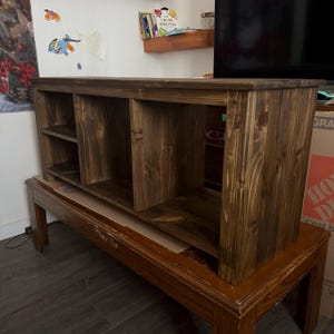 Solid Wood Bench with Deep Shelves – Large Handmade Bench for Entryway, Hallway or Bedroom Seating image 15