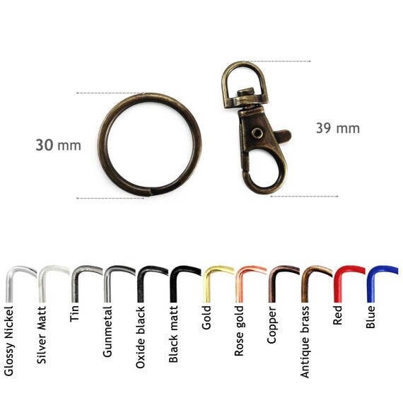 10 St/ück Karabinerverschluss Schl/üsselanh/änger D-Ring Wirbel Trigger Snap Clips Schnallen Haken f/ür Handtasche Tasche Gep/äck Auto Haus Schl/üssel Ring Schl/üsselanh/änger DIY Hardware
