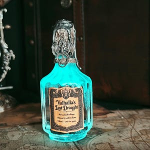 Valhalla's last Draught | Glow in the Dark | Fantasy Potion | wizard Potion | Zaubertrank Flasche | magischer Trank | Fantasy | Deko DnD