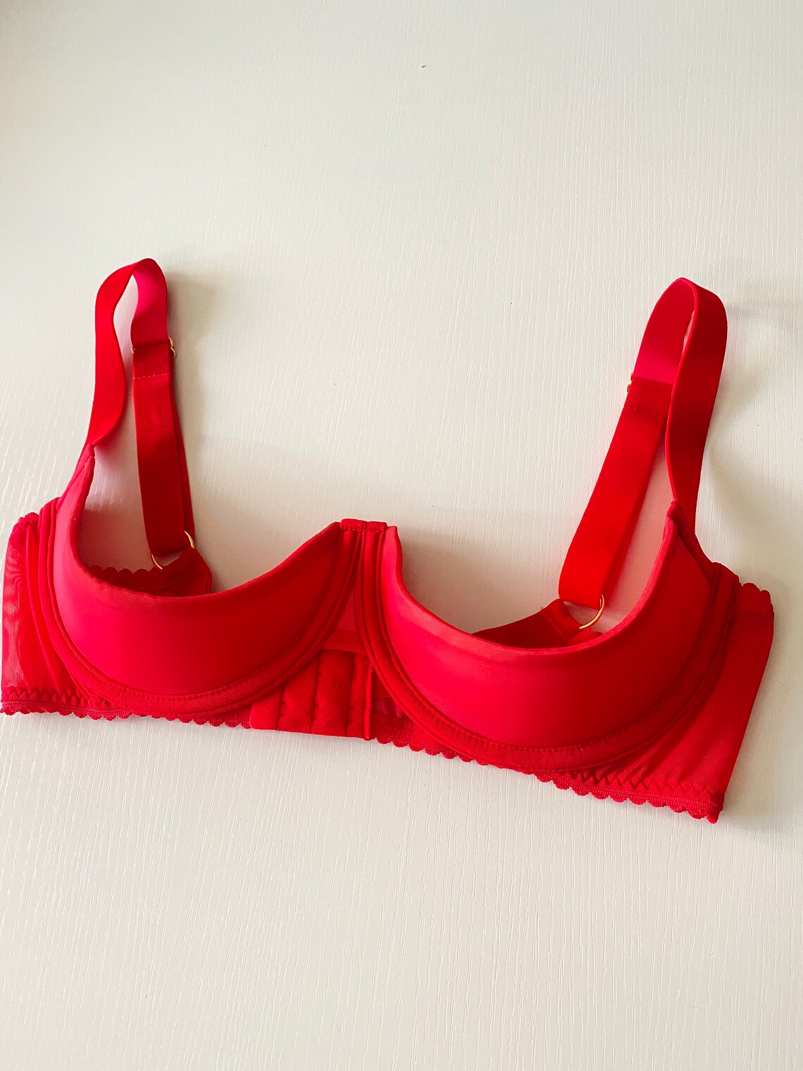 The Red Open Nipple Cup Underwired Bra MADE TO ORDER Etsy