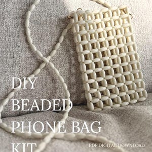 DIY Beaded Phone Bag Pattern PDF | Step-by-Step Tutorial | Beginner Bead Bag Guide | Beaded Purse Pattern | Instant Digital Download