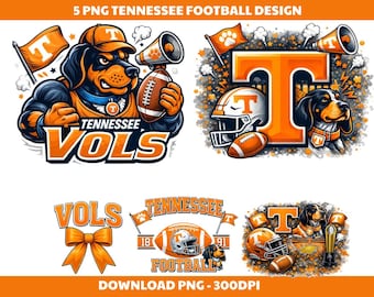 Fútbol de Tennessee PNG, diseño de camiseta de fútbol de la Universidad de Tennessee, sublimación del día del partido, descarga digital de deportes universitarios
