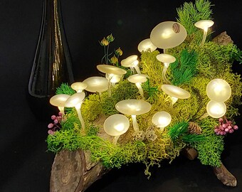 Magic Mushroom Lamp, Forest Table Lamp