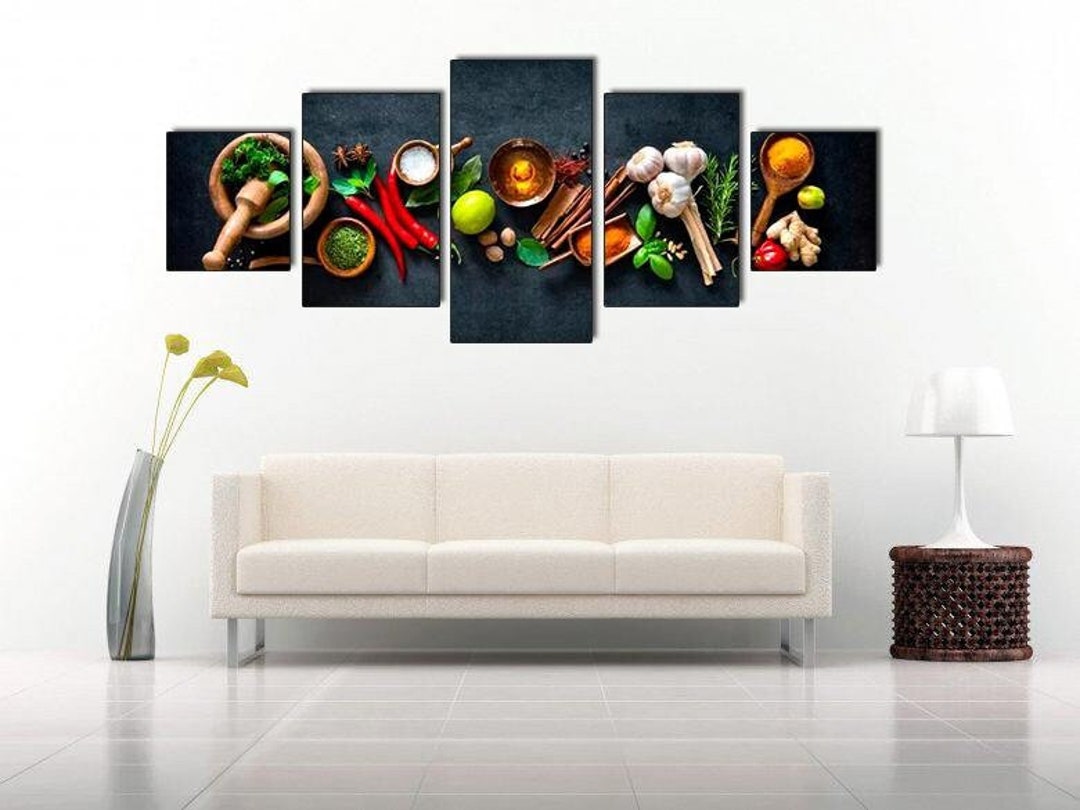 Spices Wall Art Herbs and Spices Wall Decor Spoons and Etsy