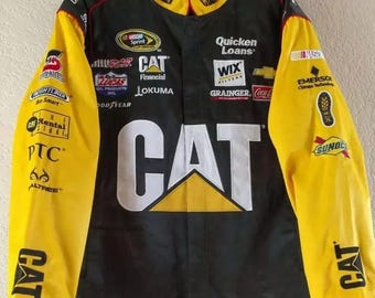 NASCAR Vintage CAT Helbroderad Racingjacka med gratis (Gåva Balaklava