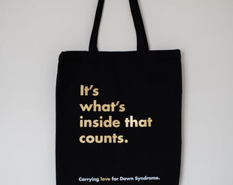 Premium large 14oz 100% cotton canvas heavy duty Tote - Black, gold, bold — and full of love.