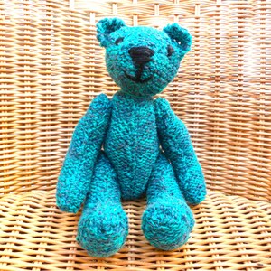 Little 8" Teal Teddy Bear, Marl Effect Light Turquoise and Blue Bear ...