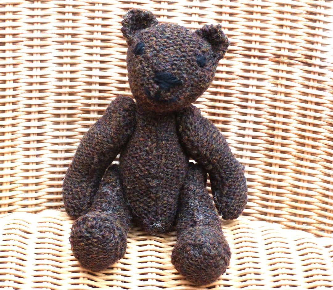 Little Dark Brown 8" Teddy Bear, Handmade Vintage Style and Hand ...